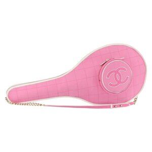 CHANEL Racket case Canvas Pink